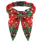 Christmas Dog Collar with Bow Tie – Plaid Adjustable Collar for Pets