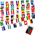 2026 World Cup Team Flags Banner String 48 Countries Flags Banner Set for World Cup Soccer Party Sports View Bar Club Garden Decorations,5.5 x 8.2Inch