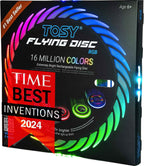 TOSY Flying Disc - 108 RGB Multicolor or 36 Monocolor LEDs, Super Bright, Smart Modes, Easter Basket Stuffers Gift, Camping Toy for Kid/Teen/Adult, Auto Light Up, Rechargeable, Waterproof, 175g