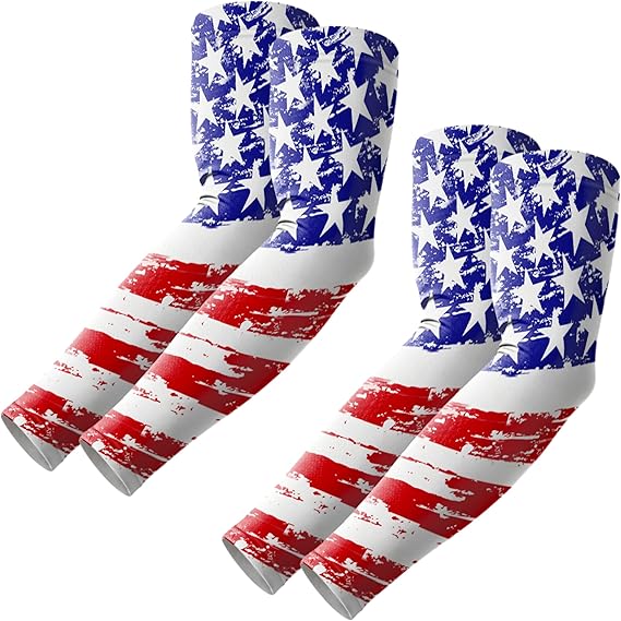 Arm Sleeves, Cooling UV Sun Protection Sports Compression for Men/Women