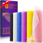 African Bath Sponge African Net Long Net Bath Sponge Exfoliating Shower Body Scrubber Back Scrubber Skin Smoother,Great for Daily Use