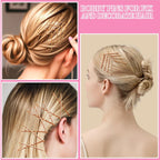 Teenitor 300pcs Bobby Pins Hair Pins Kit, 100pcs Bobby Pins 100 Hair Pins for Women for Buns, 100pcs Hair Bands, 2" 2.36", Bobb y Pins for Gray Hair 2" 2.75"