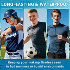 3 in 1 Colors Face Body Paint Sticks for Soccer,Football,Softball,Baseball,High Pigment & Waterproof Eye Black Stick Makeup