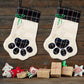 Christmas Pet Stockings – Cat Dog Paw Plaid Fireplace Hanging Decor