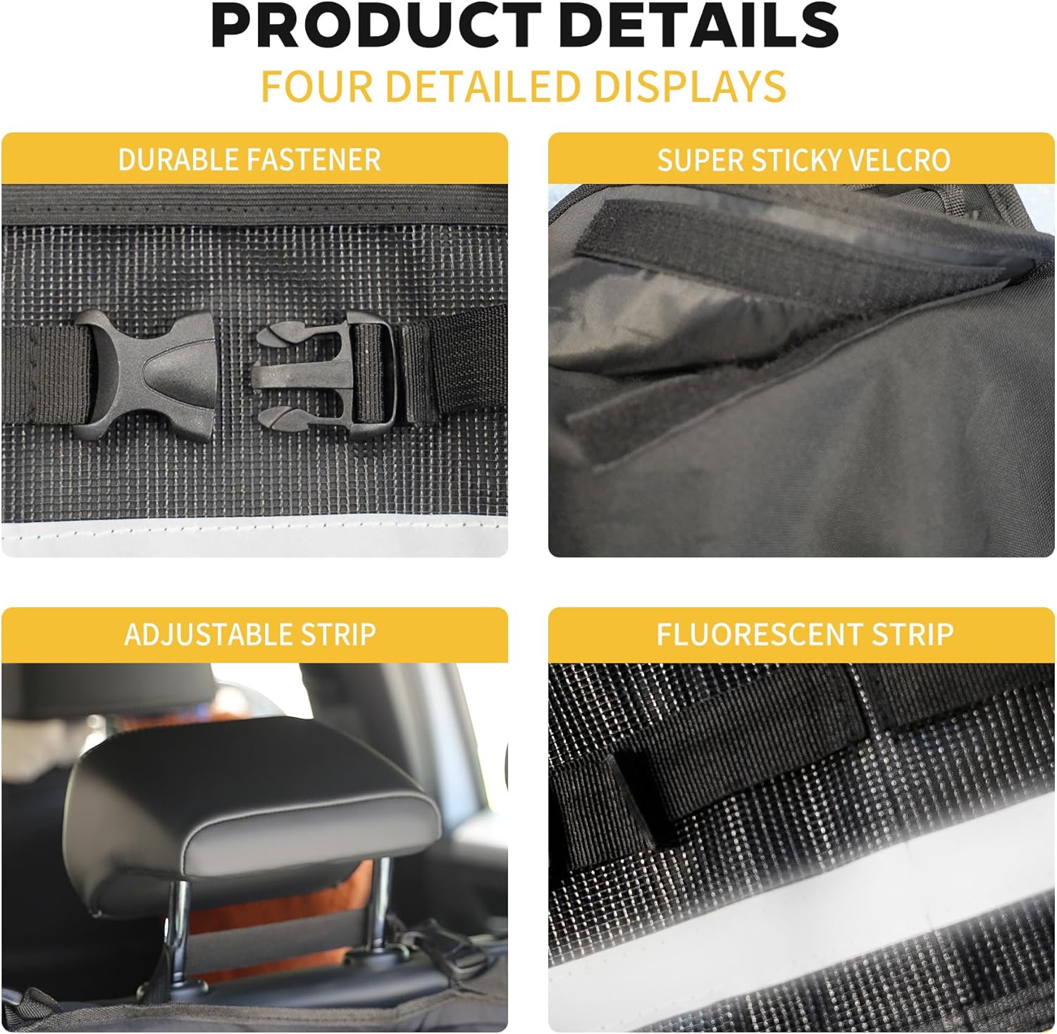SugarFox Backseat Hanging Trunk Organizer for SUVs, Cars, Trucks & MPVs | Multi-Pocket Storage with Anti-Slip Straps | Space-Saving Auto Accessory | Gift for Drivers | 37.8" x 18.1"