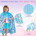 Meland Princess Dress Up for Girls 3-8, Mermaid Cape with Crown, Dress Up Clothes Birthday Gift Toys for Girls Toddlers