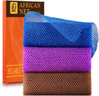 African Bath Sponge African Net Long Net Bath Sponge Exfoliating Shower Body Scrubber Back Scrubber Skin Smoother,Great for Daily Use