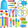 Click to see full view 31Pcs Swim Dive Toys Pool Games Outdoor Water Essential Bath Accessories for Kid Toddler Baby Toy Age 3 4 5 6 7 8 9 10 11 12 Year Old Cool Girl Boy Stuff Fun Summer Gift
