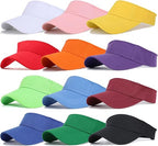 12 Pack Unisex Sports Sun Visor Adjustable UV Protection Sun Hat Cap for Beach Pool Golf Tennis