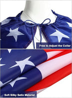 Frienda American Flag Costume Cape, 4th of July 250th Retro 80's USA Sunglasses and Flag Headband for 250th Anniversary