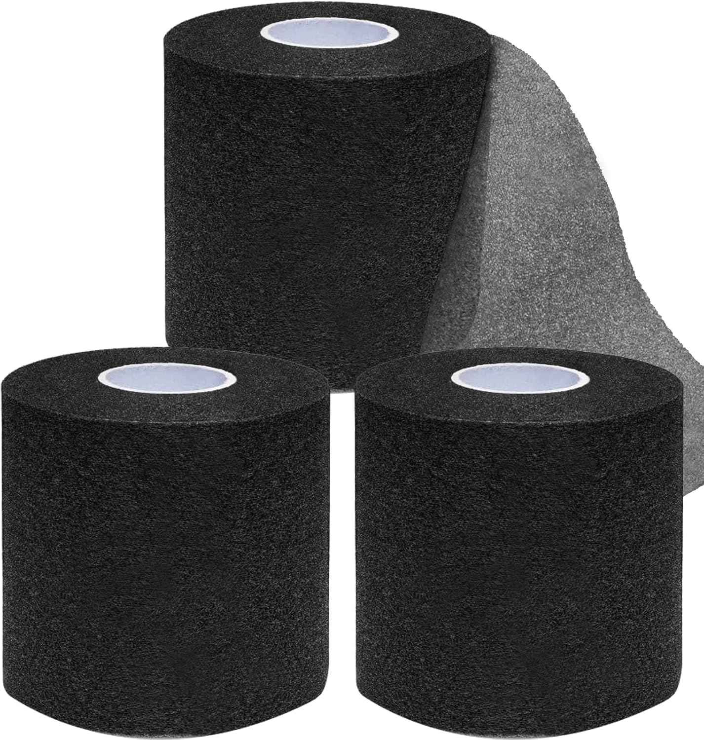 Pre Wrap Tape Athletic,3 Rolls X 22 Yards Beige Prewrap Headbands for Hair,Foam Underwrap Sports Wrap