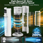 Portable Air Conditioners, 120 °rotating tower fan, portable AC for 3 wind speeds,Storm mode, 8H timing, Evaporative Air Cooler with remote control,750ML water tank, spray,cooling fan for home - white