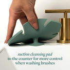 EcoTools Makeup Brush Cleansing Pad + Deep Clean Shampoo Bundle, Brush Cleaner Mat & Cleanser for Deep Cleaning Tools, Clean Formula, Cruelty-Free, & Vegan, 2 Piece Set
