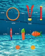 Click to see full view 31Pcs Swim Dive Toys Pool Games Outdoor Water Essential Bath Accessories for Kid Toddler Baby Toy Age 3 4 5 6 7 8 9 10 11 12 Year Old Cool Girl Boy Stuff Fun Summer Gift