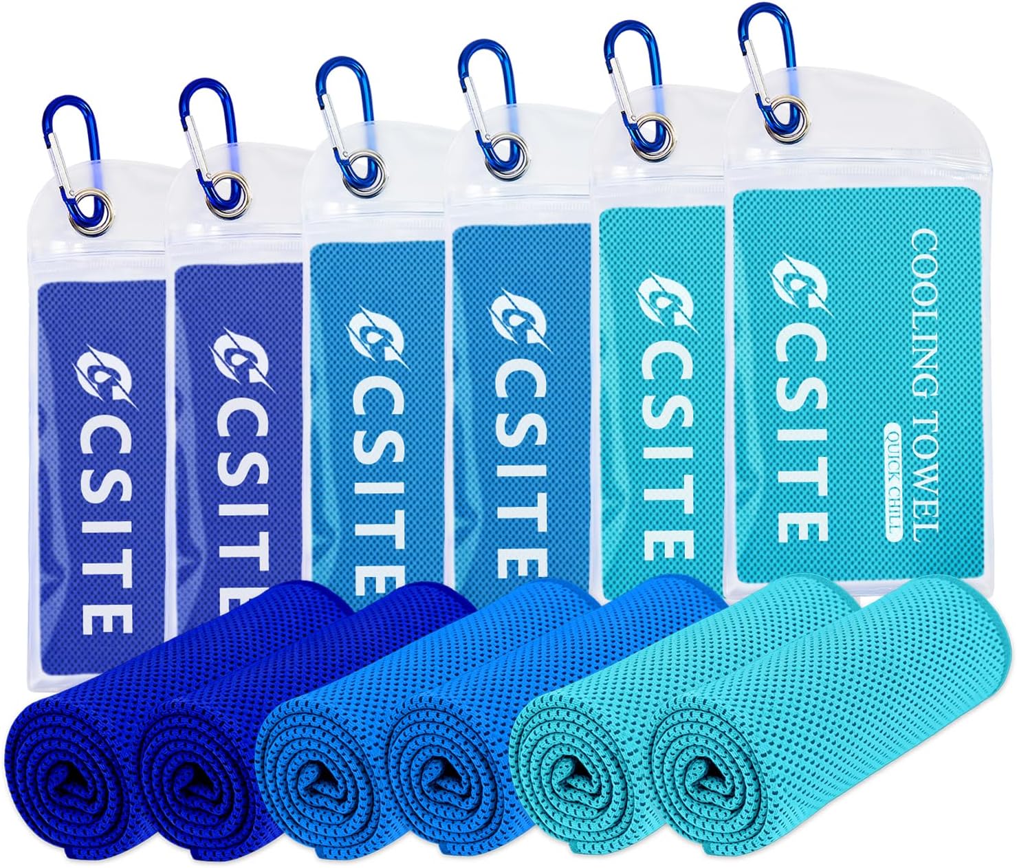 Cooling Towels (47"x12") for Neck and Face, Ice Towel for Hot Weather, Soft Breathable Chilly Gym Towels, Microfiber Towel for Work Out, Yoga, Running, Camping & More Activities