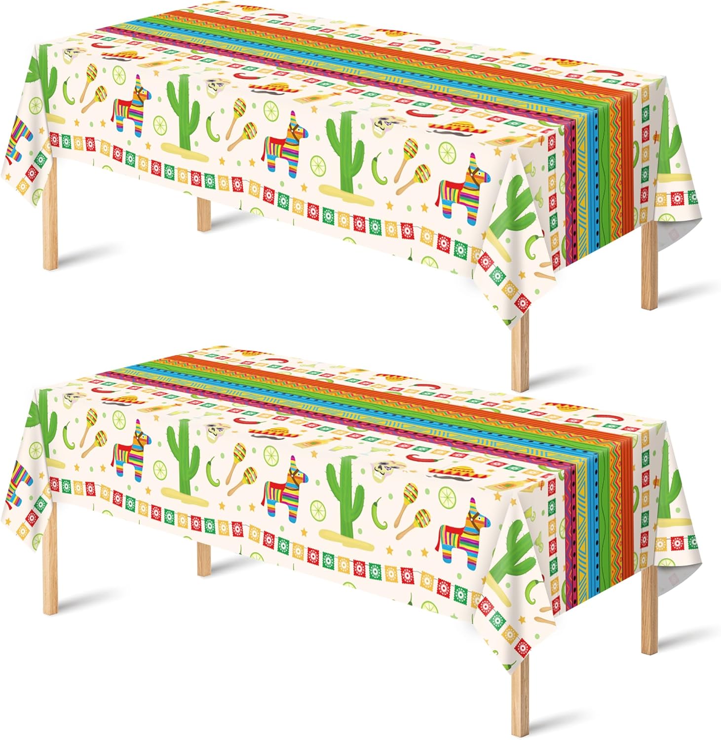 Summer Party Decorations - Summer Decorations for Home - 2 Pack Disposable Plastic Tablecloth | Floral Tablecloth for Mothers Day Wildflower Butterfly Birthday Garden Party Decorations