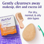 Buf-Puf Gentle Facial Sponge, Dermatologist Developed, Removes Deep Down Dirt & Makeup That Causes Breakouts and Blackheads, Reusable, Exfoliating