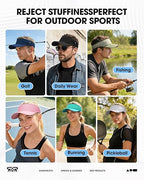 Mesh Breathable Sports Visor - Men Women Adjustable Lightweight Quick Dry Sun Hat for Tennis, Golf, Running