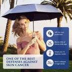 UV-Blocker Sun Umbrella UV Protection Compact - Auto Open/Close - Double Vented Canopy - Wind-resistant Sun Umbrella for Walking