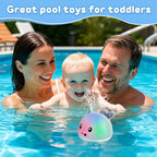 ANGGIKO Baby Bath Toys, Pool Water Table Toy for Babies, Toddler Bath Toys for Kids Ages 1-3, Light Up Whale Bath Toy Sprinkler 1 Year Old Boy Girl Gift Summer Bathtub Fountain Baby Toy 6-12-18 Months