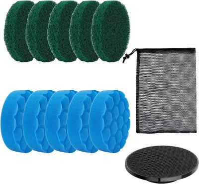 Electric Spin Scrubber Replacement Brush Heads Set, 10 Piece Replacement Brush Cleaning Kit for Cordless Power Scrubber, for Household Cleaning Brushes Kitchen Bathroom Floor Tile Car