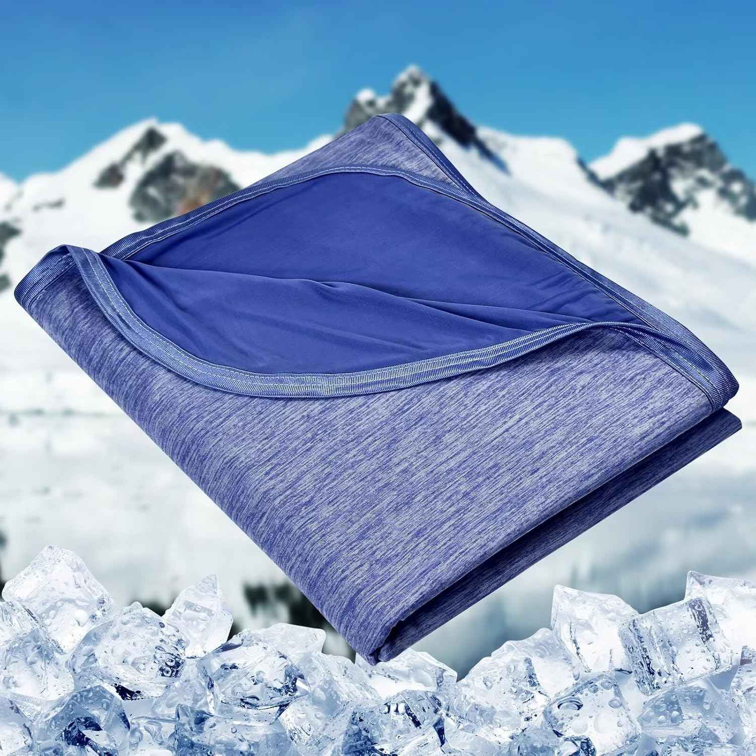 HOMFINE Cooling Blanket for Hot Sleepers - Summer Blanket Thin Lightweight Breathable Soft Double Side Enhanced Cooling for Bed Couch Sofa, Keep Cool for Night Sweats
