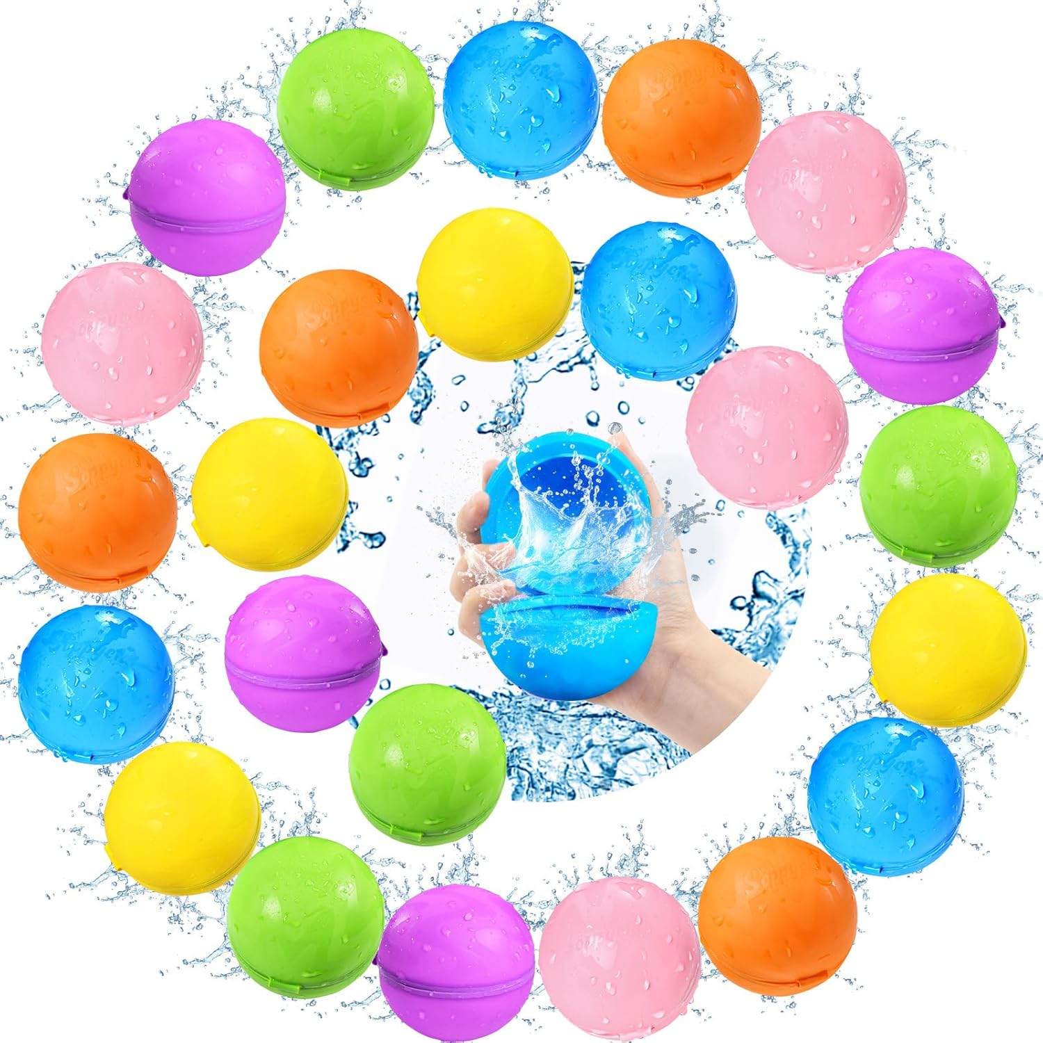 Reusable Water Balloons, Pool Beach Water Toys for Boys and Girls, Summer Toys for Kids Ages 3-12, Magnetic Water Ball for Outdoor Activities