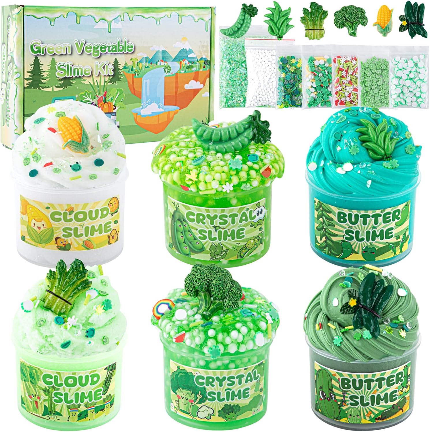 Cloud Slime kit for Girls Ages 8-12, Toys for Girls and Boys, for Kids Slime Set Party kit Goodie Bag Stuffers, 4 5 6 7 8 9 10 Year Old Girl Birthday Gift Cute Stuff