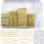 Teenitor 300pcs Bobby Pins Hair Pins Kit, 100pcs Bobby Pins 100 Hair Pins for Women for Buns, 100pcs Hair Bands, 2" 2.36", Bobb y Pins for Gray Hair 2" 2.75"