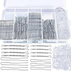 Teenitor 300pcs Bobby Pins Hair Pins Kit, 100pcs Bobby Pins 100 Hair Pins for Women for Buns, 100pcs Hair Bands, 2" 2.36", Bobb y Pins for Gray Hair 2" 2.75"