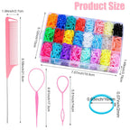 2200 Pcs Elastic Hair Ties, Mini Rubber Bands with Hair Tail Tools and Comb, Hair Accessories for Women, Girls, Toddlers, Babies