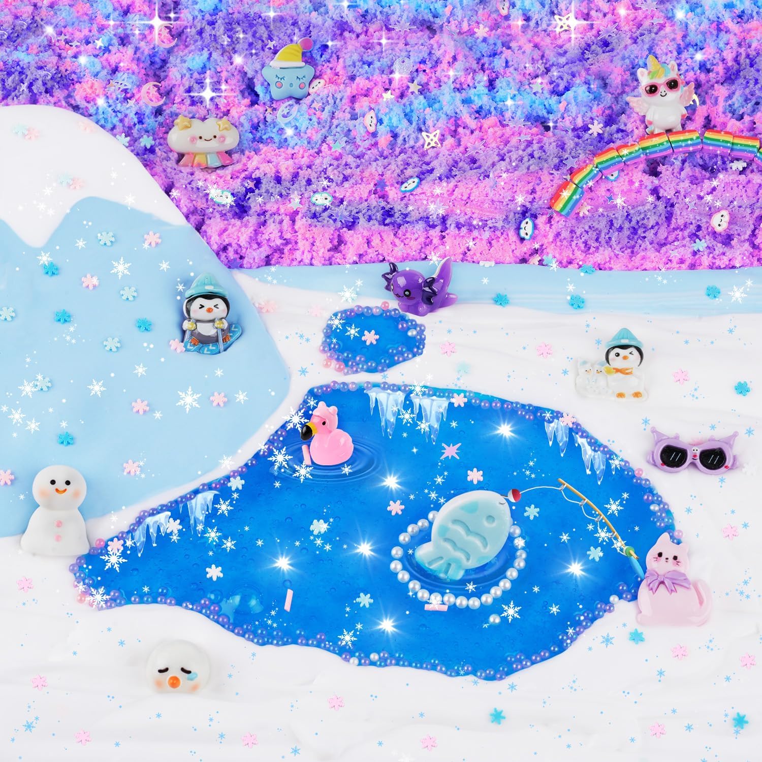 Cloud Slime kit for Girls Ages 8-12, Toys for Girls and Boys, for Kids Slime Set Party kit Goodie Bag Stuffers, 4 5 6 7 8 9 10 Year Old Girl Birthday Gift Cute Stuff