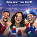 Face Painting Kit for Kids & Adults, 20 Colors Water Activated Face Paint Set with Stencils, Gems & Brushes, Washable Face Paint for Soccer Fans, Game Day, Team Spirit & Fan Celebrations