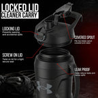 Insulated Water Bottle with Handle & Fence Hook, Half Gallon Sports Water Jug, Leak-Resistant & BPA-Free for Baseball, Football & Gym