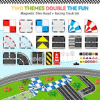 Magnetic Tiles Building Blocks for 3 4 5 6 7 8+ Years Old Boys Girls Colorful Magnet Stacking Toys Birthday Gift for Toddlers STEM Preschool Educational Construction Tiles Set