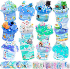 Cloud Slime kit for Girls Ages 8-12, Toys for Girls and Boys, for Kids Slime Set Party kit Goodie Bag Stuffers, 4 5 6 7 8 9 10 Year Old Girl Birthday Gift Cute Stuff