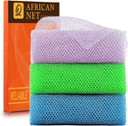 African Bath Sponge African Net Long Net Bath Sponge Exfoliating Shower Body Scrubber Back Scrubber Skin Smoother,Great for Daily Use