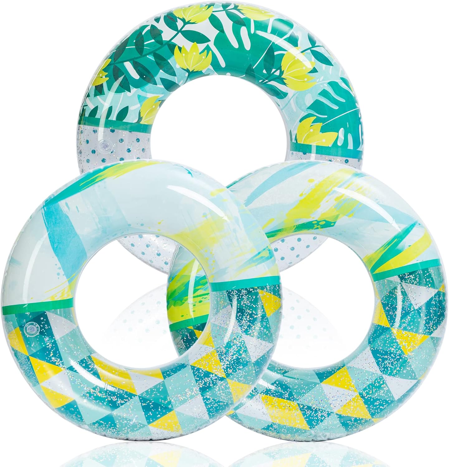 JOYIN 3 Pack Pool Floats, Pool Tube for Kids Swim Rings Inflatable Tubes, Floatie Ring Water Toys for Swimming, Summer Beach Party