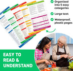 Magnetic Kitchen & Health Reference Cheat Sheet Booklet