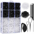 2200 Pcs Elastic Hair Ties, Mini Rubber Bands with Hair Tail Tools and Comb, Hair Accessories for Women, Girls, Toddlers, Babies