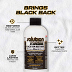 Solution Finish - Black Plastic & Vinyl Trim Restorer - Use for Car and Truck Detailing, No Wet Look, Instantly Revives Color to Trim, Bumpers, Mud Flaps, Etc., Black