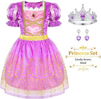 LIMIROLER Princess Dress Up Clothes for Little Girl Role Play Costume Gift Set Princess Dress Up Toys for Toddler Girls