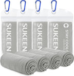 Sukeen Cooling Towels for Neck and Face, 4 Pack Cooling Towels for hot Weather (40"x12"), Cooling Rags for Yoga, Sport, Running, Workout,Gym, Camping, Fitness, Workout & More