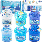 Cloud Slime kit for Girls Ages 8-12, Toys for Girls and Boys, for Kids Slime Set Party kit Goodie Bag Stuffers, 4 5 6 7 8 9 10 Year Old Girl Birthday Gift Cute Stuff