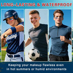 3 in 1 Colors Face Body Paint Sticks for Soccer,Football,Softball,Baseball,High Pigment & Waterproof Eye Black Stick Makeup