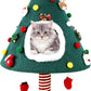 Cat Christmas Tree Tower with Scratching Post & Toys