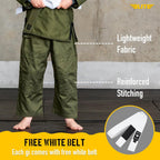 Elite Sports IBJJF Ultra Light BJJ Brazilian Jiu Jitsu Gi for Kids with Preshrunk Fabric and Free Belt
