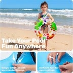 JOYIN 3 Pack Pool Floats, Pool Tube for Kids Swim Rings Inflatable Tubes, Floatie Ring Water Toys for Swimming, Summer Beach Party