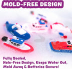 Tub Works® Bugs™ Light Up Bath Toys, 6 Pack | Water-Activated Light Up Toys Flash & Change Color | Easy-Grip Baby Girl & Toddler Bath Toys | Sensory Bathtub Toys with Bath Lights