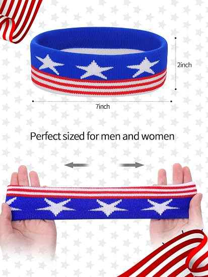 Frienda American Flag Costume Cape, 4th of July 250th Retro 80's USA Sunglasses and Flag Headband for 250th Anniversary